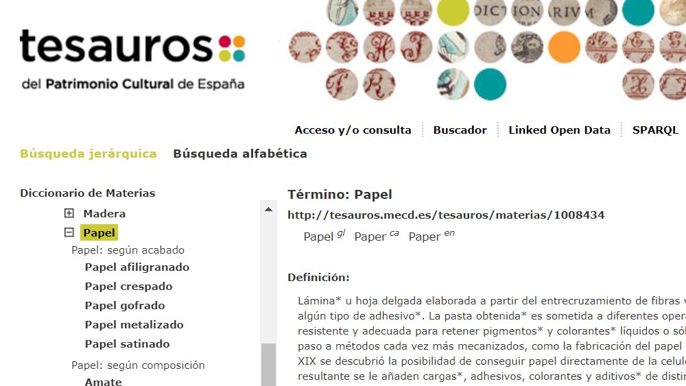 Pilar__Campos's tweet image. Por si no lo sabíais (como yo hasta hace un rato), os informo que los tesauros de la @BNE_biblioteca son una maravilla y el diccionario de materias muy útil para preparar formaciones y manuales #LinkedOpenData tesauros.mecd.es/tesauros/