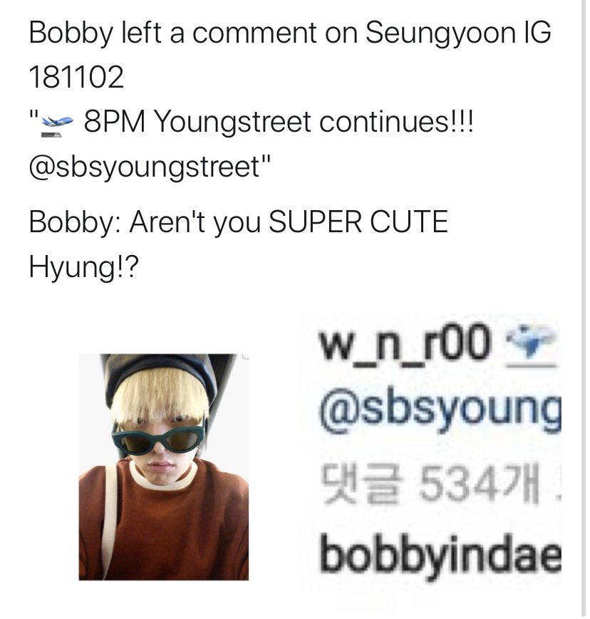 Bobby can’t resist his hyung’s cutenessKkangBob IG Part 3