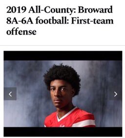 First team all-state and first all broward .....blessings 🙏