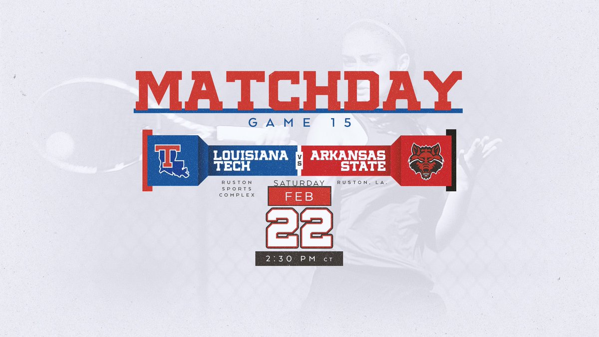 Bounce back Saturday! (x2)

🆚 Incarnate Word
⏰ 10 am

🆚 Arkansas State
⏰ 2:30 pm

#Unleash 🔵🎾🔴