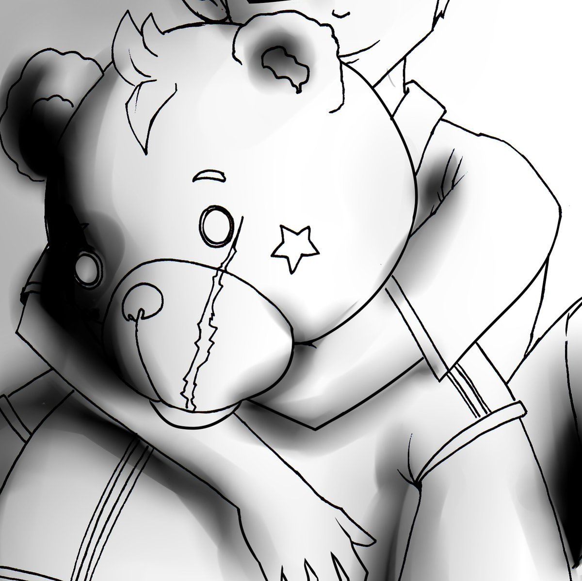 'Don't you dare surrender. Don't leave me here without you. 'Cause I could never, replace your perfect imperfection.' (WIP)

#mumur1 #noir #greyscale #anime #manga #darkart #beardoll #horror #horrorart #thriller #ilustrasi #ilustratorindonesia #workinprogress