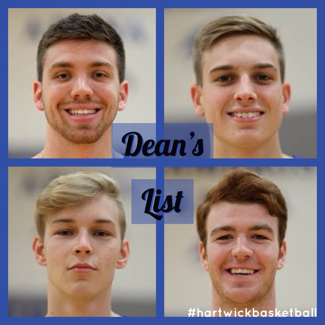 Our team had a very strong showing in the classroom this Fall and in the last couple weeks 4 of our players received some honors that we wanted to acknowledge. Congrats to Pat Garey, Zach Hayn,Nick Bantis & Liam Drennan on their accomplishments! #hartwickbasketball #STUDENTfirst