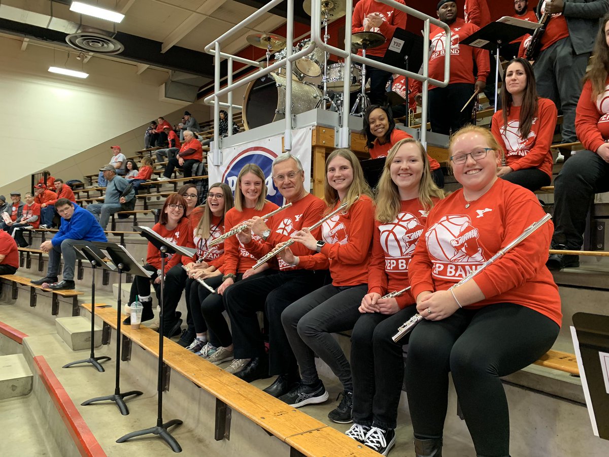 Performing with YSU Pep Band on Senior Day 🐧🎼🎺🥁🐧