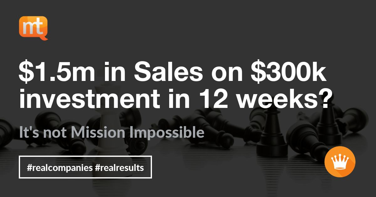 mediatasks's tweet image. A 5x ROI worth over $1.5m, delivered in only 12 weeks? ... #realcompanies #realresults