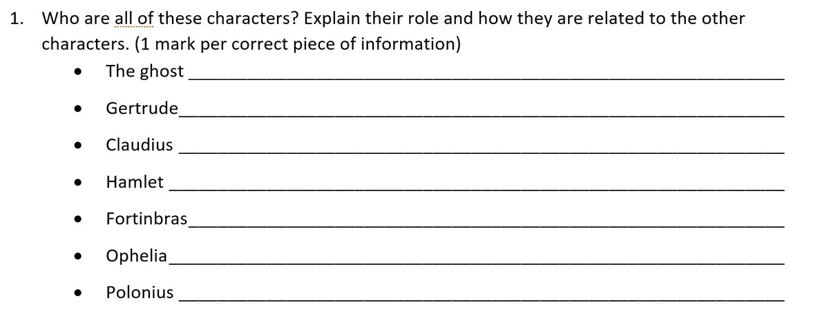 Ok, so why change the assessment? Firstly, I really wanted to give me class a chance to show off their knowledge. On 2 hours a week, they impressed me from week to week with how much they could remember. I asked them about characters first. The results were interesting...4/n