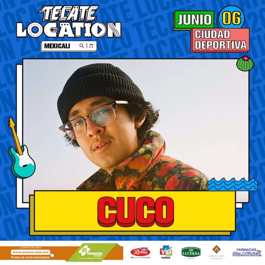 tlmexicali's tweet photo. El Californiano, Cuco, llegará a #TecateLocation Mexicali para hacer sonar lo mejor del lo-fi y synth pop. 😍💙

Boletos disponibles 🎟 en Arema Ticket: https://t.co/eb7hAEu87w y en sus puntos de venta. https://t.co/kErubjlS6c