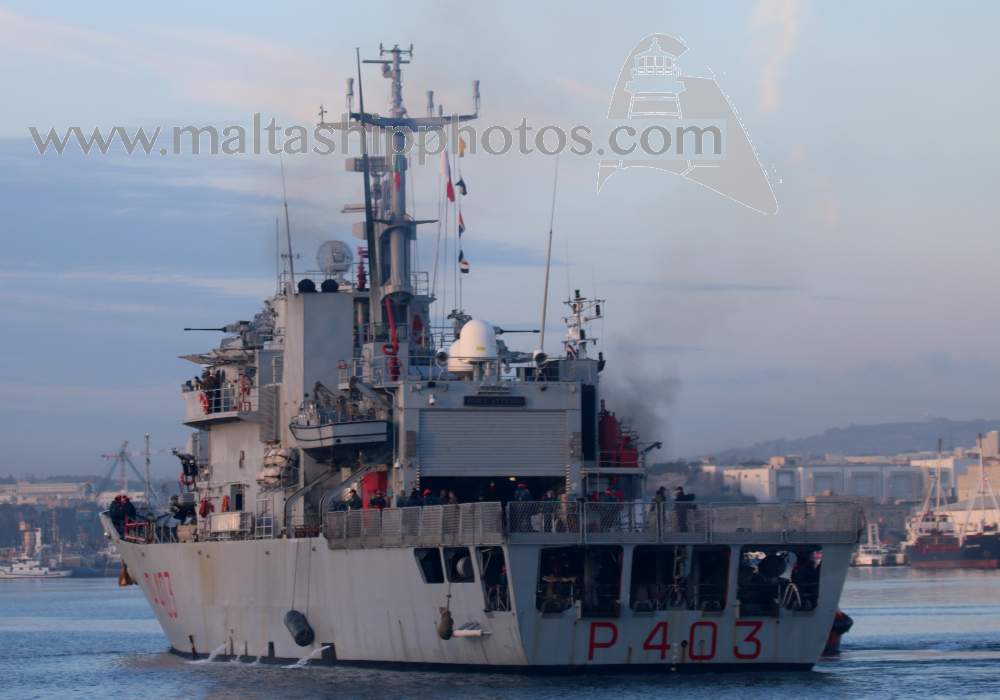 ShipsInPics's tweet photo. Thanks for the mention! Shipguru: #Marinamilitareitaliana #OPV #P403 #ITS #SPICA #entering #GrandHarbour, #Malta - 14.02.2020 - https://t.co/mHD2qaFt3w ShipsInPics worldshipsoc ItalianNavy warshipworld WarshipPorn WarshipsIFR WarshipCam https://t.co/G3ipr1f8Vq