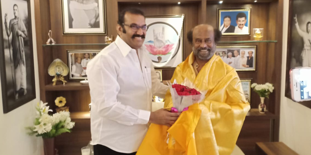 NepoleonD's tweet photo. I strongly feel Superstar’s growth, style and acting have redefined certain aspects of Tamil Cinema. 
He is Tamilnadu’s pride!! I had the golden opportunity to act with him in #Ejaman it’s been 28 long years.
This was shot during the #Christmascoupon trailer launch.
#Hollywood https://t.co/MfOVAghwZb