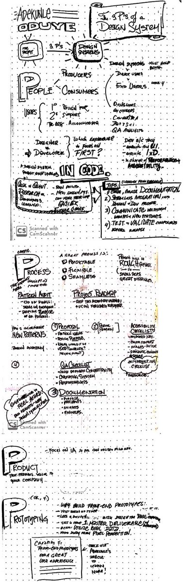 sandblasta's tweet image. Loved @adekunleoduye’s awesome talk, The 3 P’s of a Design System! #WIAD2020 #sketchnotes