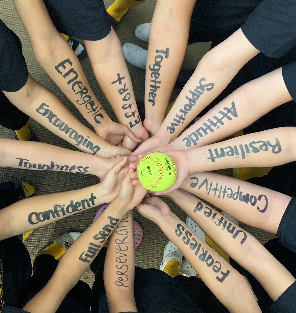 Words for the season!! These Ladies have trained hard for this season!! @LHS today - Game times 2:10 and 3:35!!