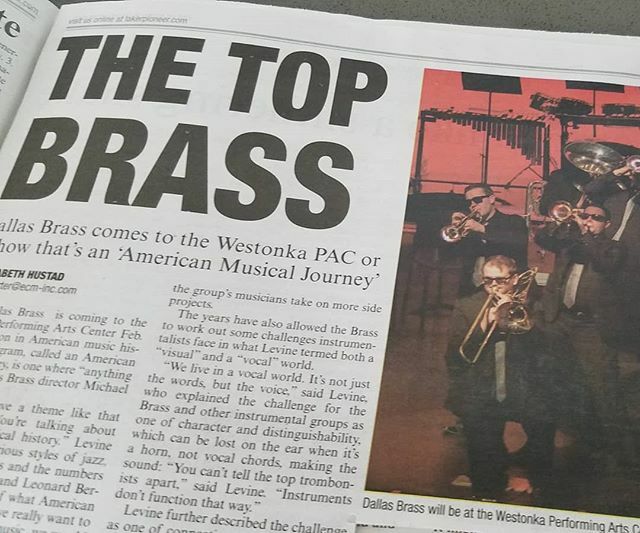 Thanks to the Laker Pioneer for sharing the Dallas Brass with our community! Tickets at ift.tt/2um0c5T. DON'T MISS IT!