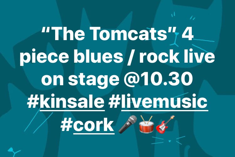 “The Tomcats” 4 piece blues / rock live on stage <a href="/10/">PR</a>.30 #kinsale #livemusic #cork 🎤🥁🎸
