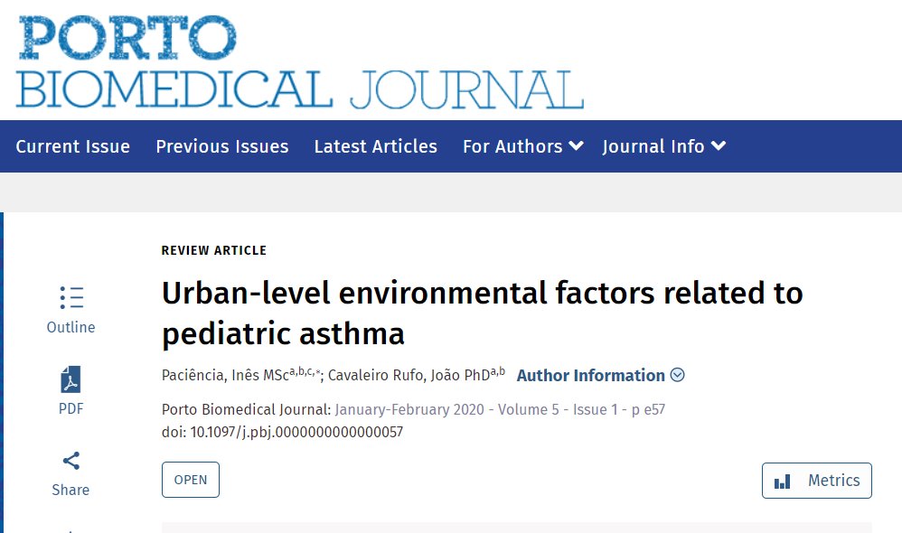 Such a great review paper by our team member Inês Paciência and João Cavaleiro Rufo. Congrats!!! <a href="/AndreHsj/">Andre Moreira</a> <a href="/ISPUP/">ISPUP</a>