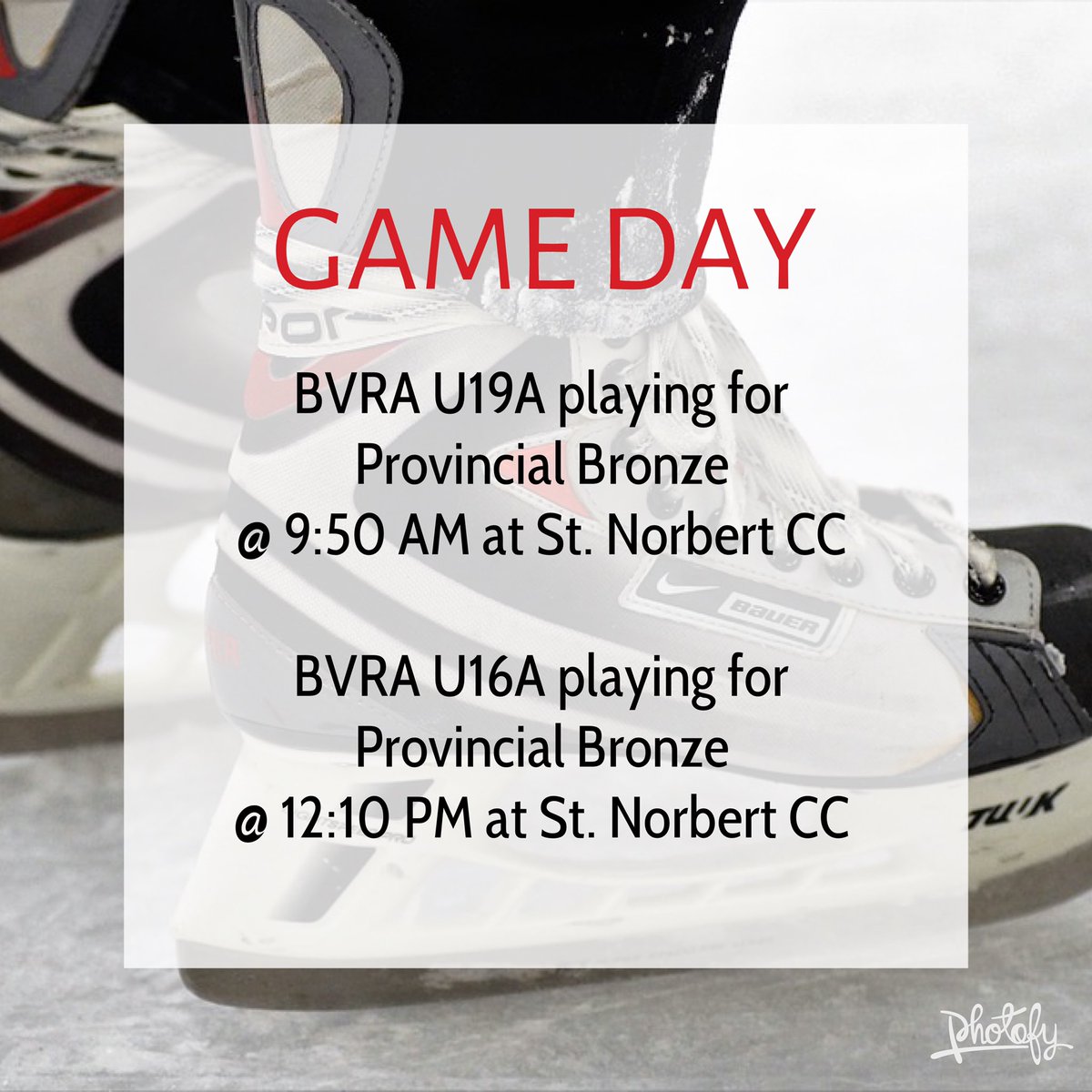 bvraringette's tweet photo. Goodluck to our U16 & U19 teams playing for 🥉 in Provincials today as well as all other BVRA teams playing playoff games today. 🤩 Schedules for playoffs is available at https://t.co/glI5jjgUgM #goblazego🔥 https://t.co/dmeJH02kfi