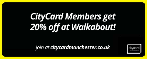CityCardMCR's tweet image. CityCard members get 20% off food and Mates Rates on drinks @WalkaboutManc #Bonzer!