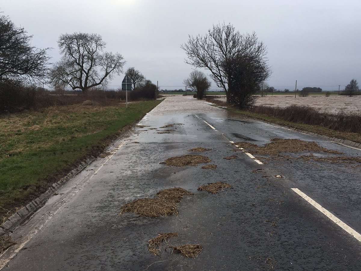 River Swale well up at Morton-on-Swale, although looks to have peaked for now.