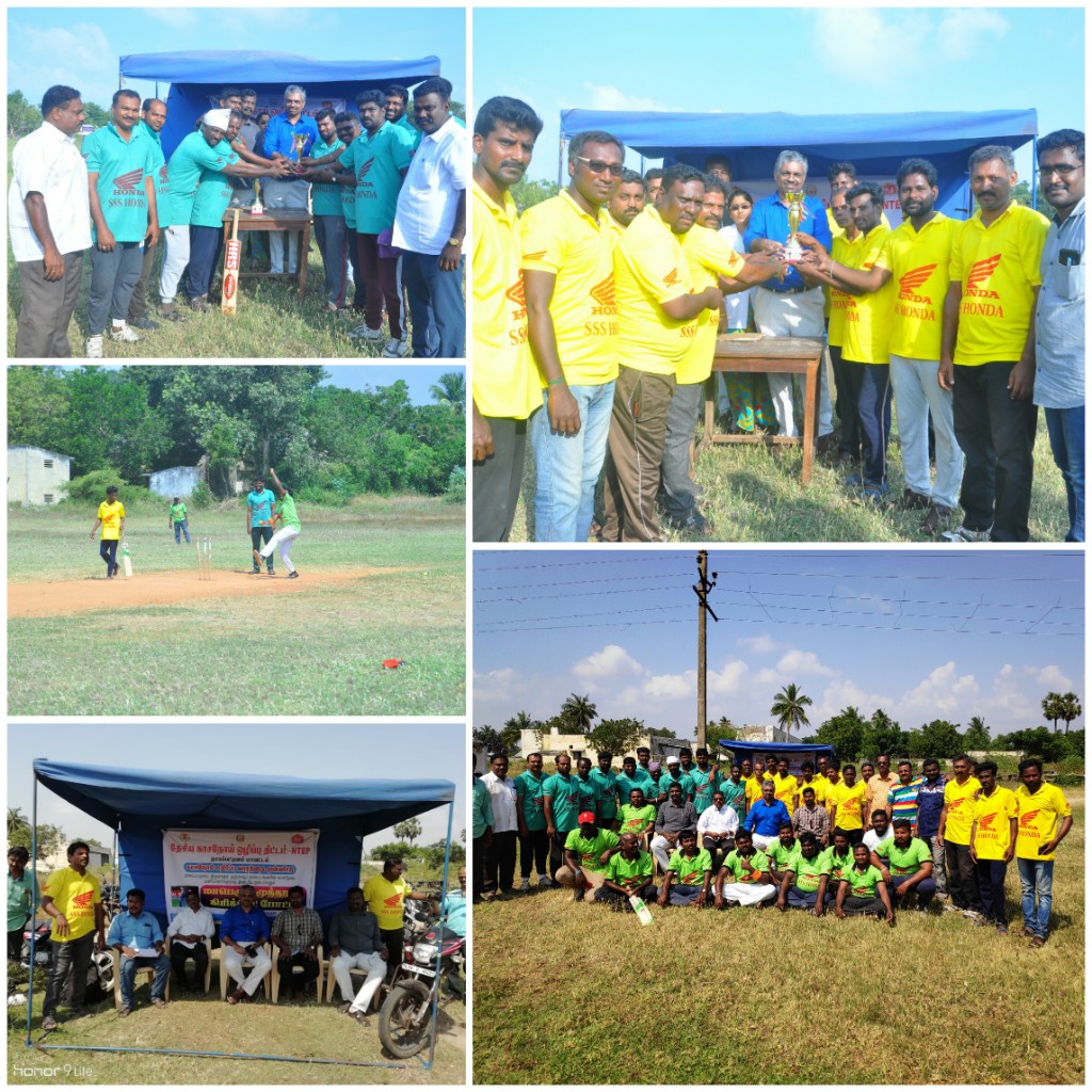 NTEP_Nagai_Mayl's tweet photo. As a part of TB awareness week IEC,a cricket match organised between NTEP staffs of Nagapattinam thiruvarur and Thanjavur districts at valivalam desikar polytechnic grounds,nagapattinam. Sponsored by SSS Honda, Nagapattinam. @RNTCP_TamilNadu @srkias2012 #TBAwarenessWeek https://t.co/tv4uDipNHn