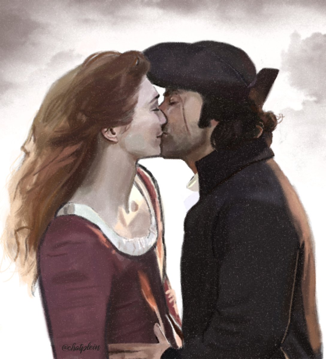 Chatplein's tweet photo. Digital painting of Ross and Demelza ♥️
#Poldark https://t.co/GEFWg8xxxX