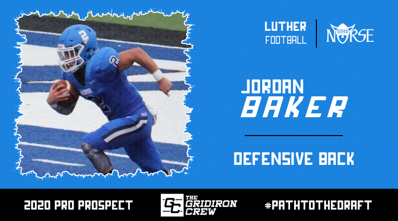 Scouts, Coaches, and GMs, here are all the reasons why you should focus your attention on 2020 Pro Prospect, Jordan Baker (@jordan_bake2), a DB/WR from <a href="/LutherFootball/">Luther Football</a>!

#2020ProProspect #PathToTheDraft #NFLDraft #CFLDraft

👀 Read our Interview: thegridironcrew.com/jordan-baker-2…