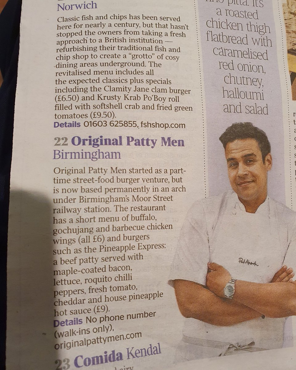 Well look who made it in The Times top 30 Cheap eats this week. Only our friends @originalpattymen Well done boys.
#digbeth
#bestburgers
#bestcheapeats
#birminghamfood