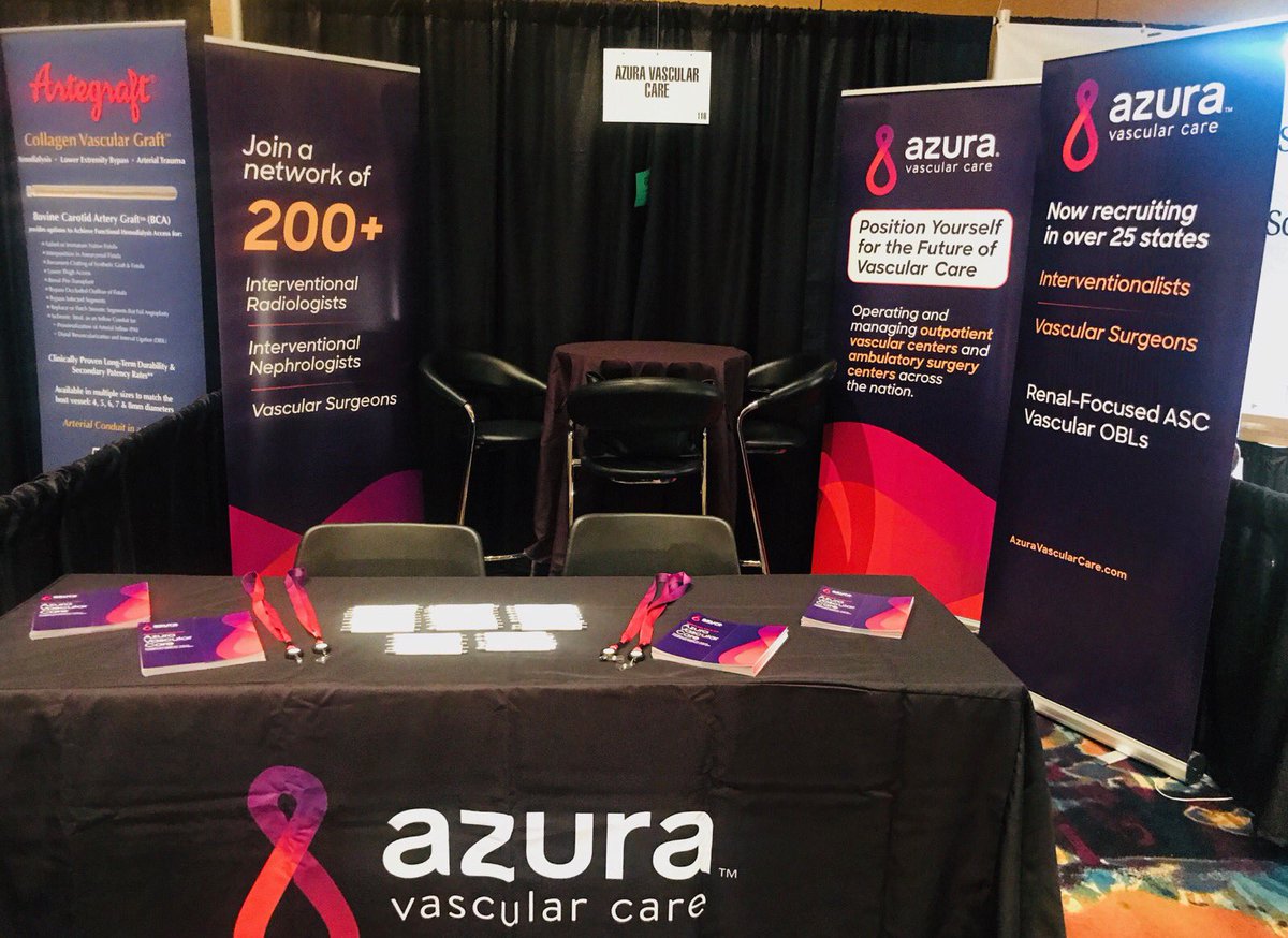 jjetkin's tweet photo. Azura Vascular Care at ASDIN 2020 Las Vegas #azuravascular #deliveringfarmore #ASDIN2020 https://t.co/9VxDWV2i2R