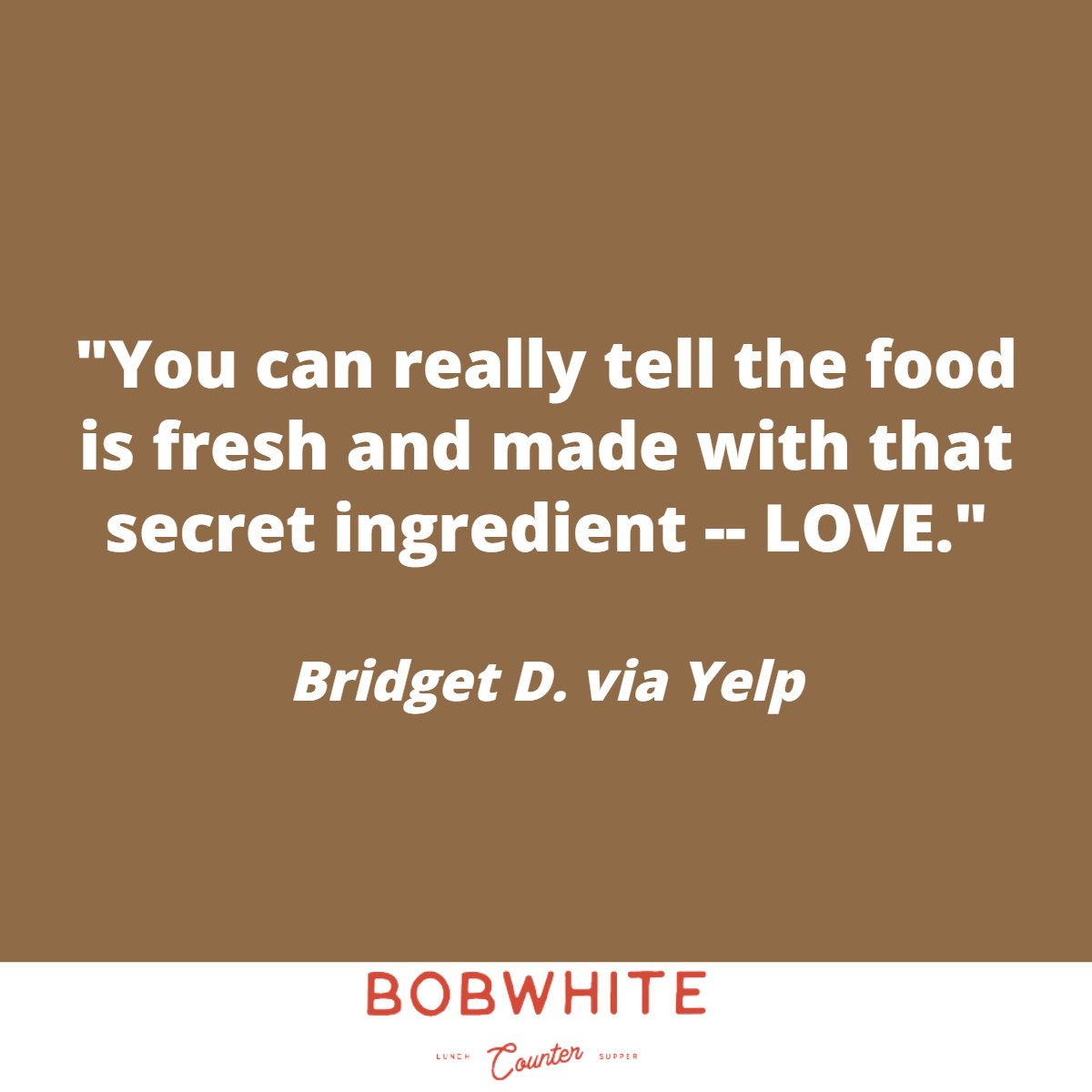 The secret's out. Thanks for the sharing the love, Bridget!