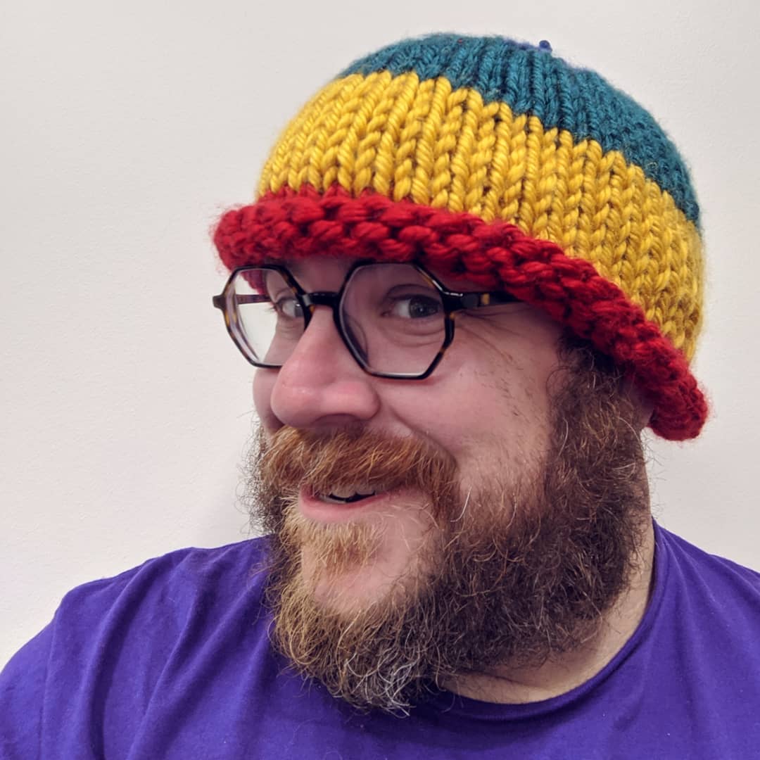 LibraryMedlin's tweet photo. First successful attempt at #knitting a hat! It isn't perfect...but I learned quite a bit and have ideas for changes to make to my next attempt! 😍🧶
#FiberArt #CircularKnitting #MagicLoop https://t.co/wVcVWByRuw