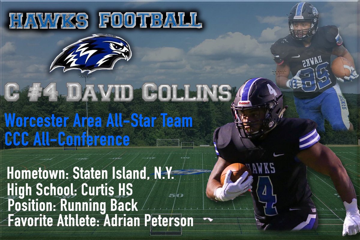 Take a 👀 at the Hawks🦅🏈 2020 Team Captains!! #2 Senior Linebacker Jared Zieman &amp; #4 Senior Runningback David Collins