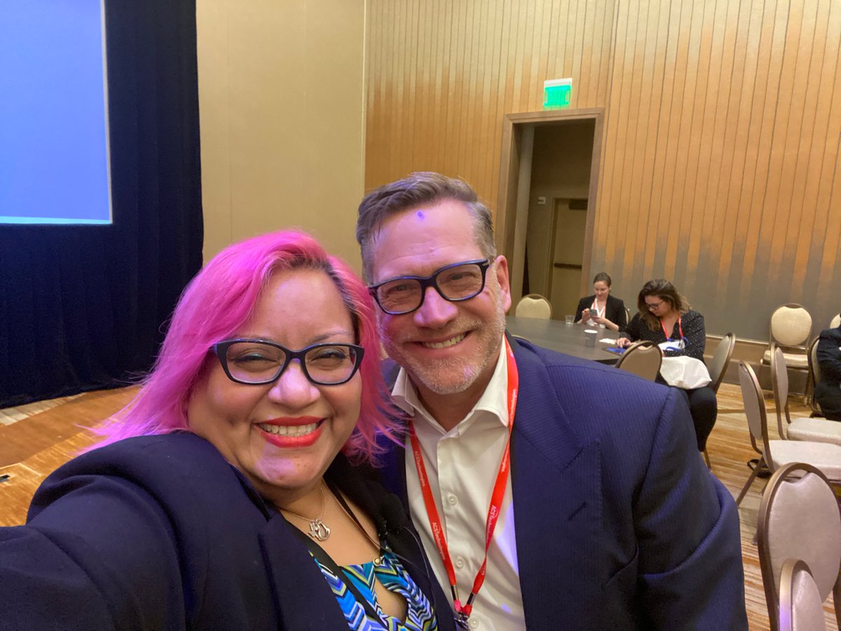 ChurchPension's tweet photo. #ceep2020 author lunch! The Rev. @claytoncrawley catching up with @sandratmontes. We cannot wait for her new book coming soon from @ChurchPubInc, Becoming REAL and Thriving in Ministry. https://t.co/GIKxBMVkiS