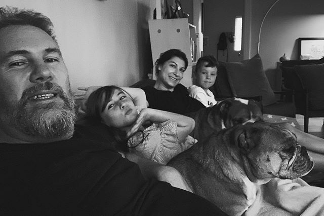 johnlouiswest's tweet photo. Family movie night is the highlight of my week #family #bulldogofinstagram https://t.co/9UO1LkUnC1 https://t.co/Ez43waFeKl