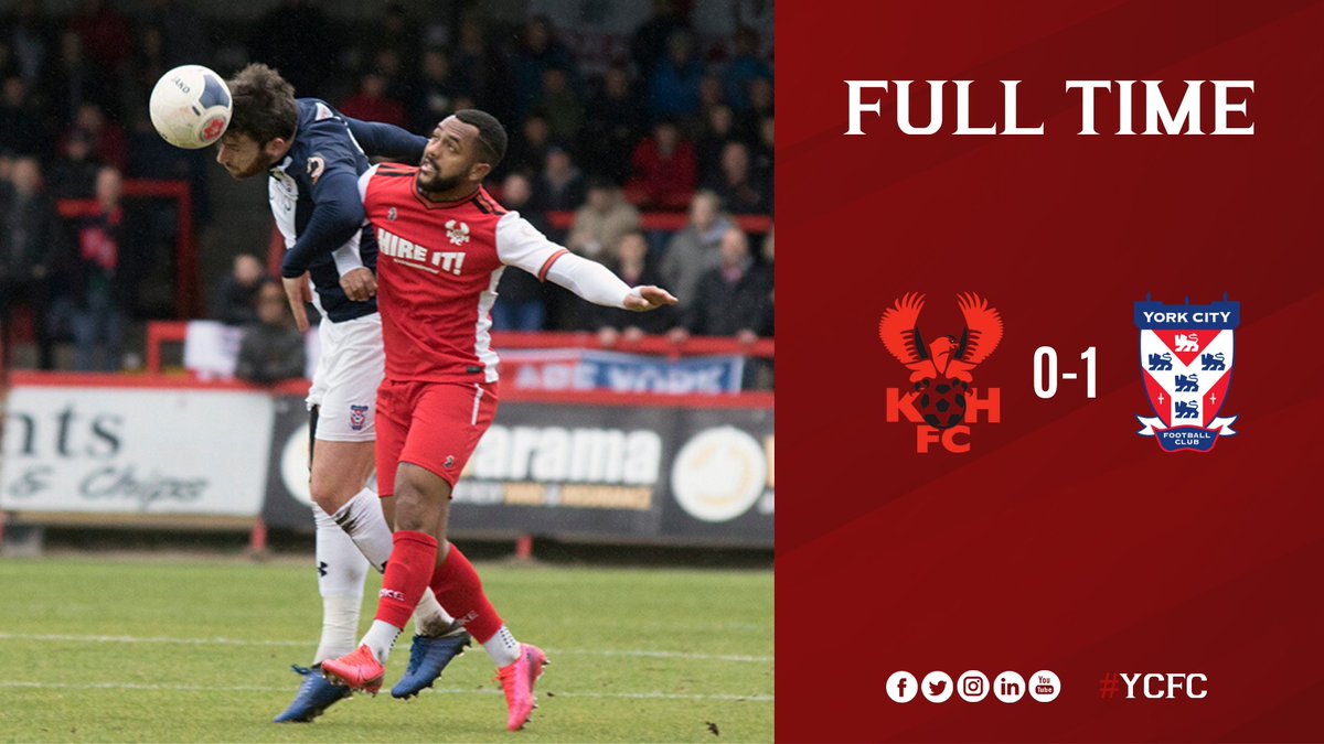 YorkCityFC's tweet photo. FT - Three points here at Aggborough sends us back top of the League!

#YCFC 🔴🔵 https://t.co/Er2niIx6KY