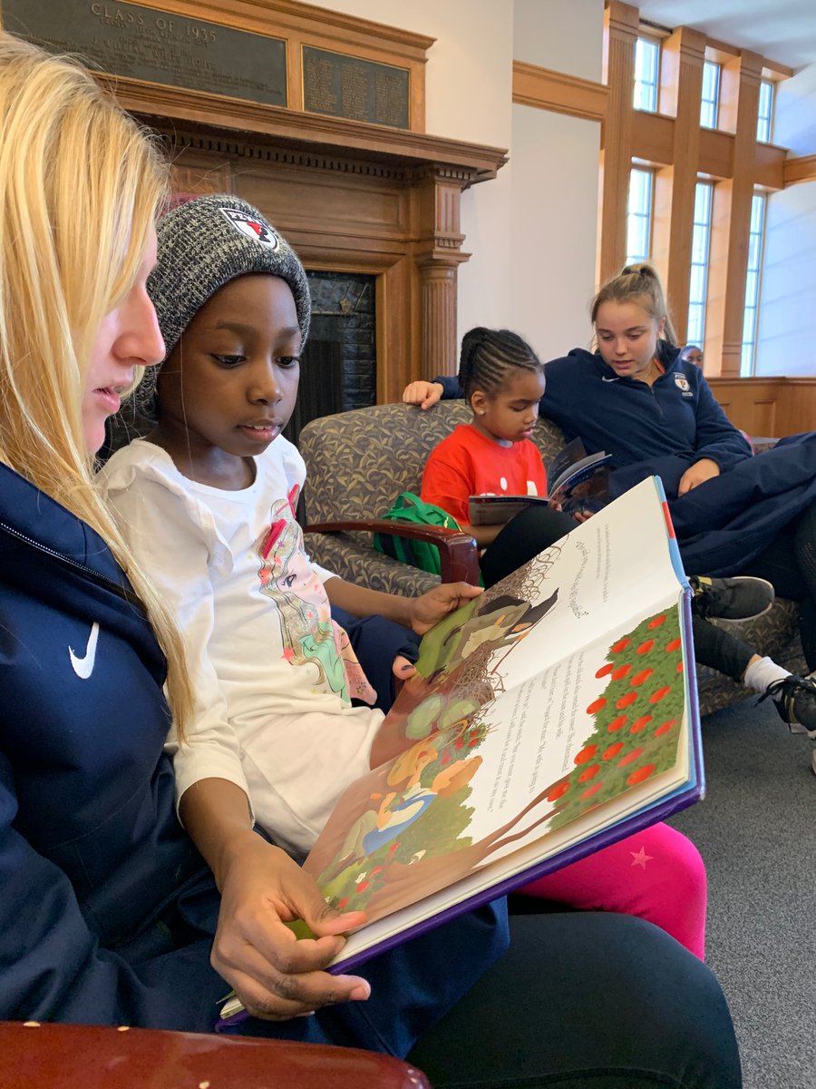 PennWSoccer's tweet photo. Fun Saturday spend with @GirlsInc_PANJ @pennathletics Empowering young girls from our community through soccer and learning! ⚽️ 📚 #WRAAP https://t.co/3bxCuBoTDx