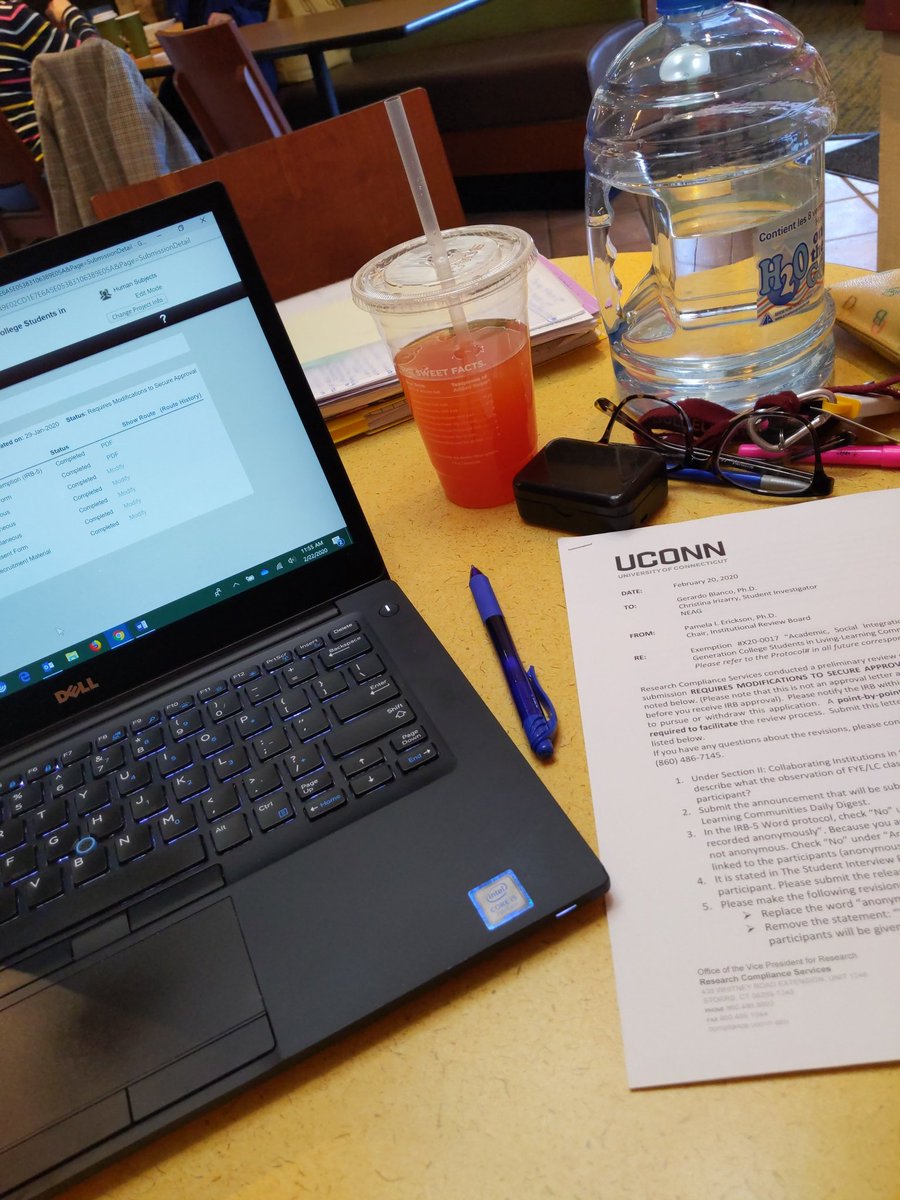 Embracing each step of this learning process because soon before I can believe it, it will all be over! #adultlearner #IRBpreapproval #edits #embracingtheprocess #UConnEDLR