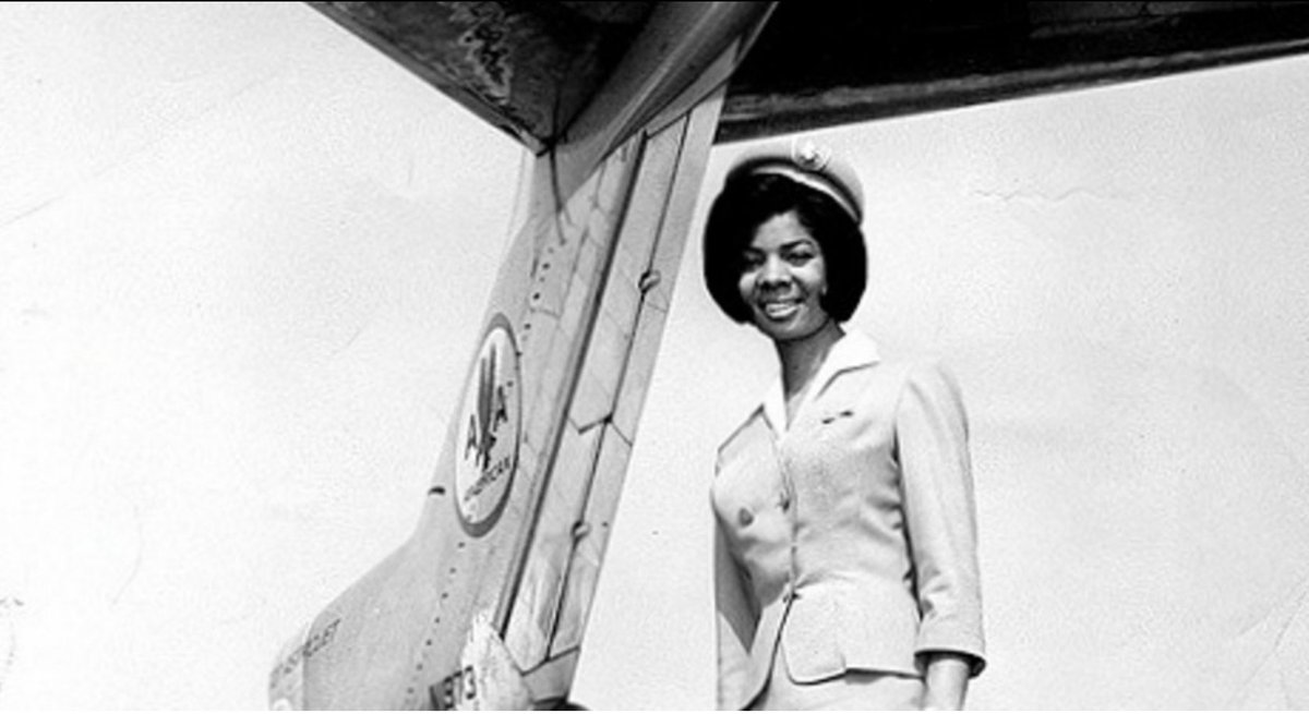 AvQueenBenet's tweet image. Ruth Carol Taylor was 1st black flight attendant in the US. Hired in Dec. 1957 by Mohawk Airlines, she flew her flight, Ithaca-New York, on Feb. 11, 1958. She was let go 6 months later because of the airline's then-common marriage ban. #BHM #BlacksInAviation #BlackGirlMagic