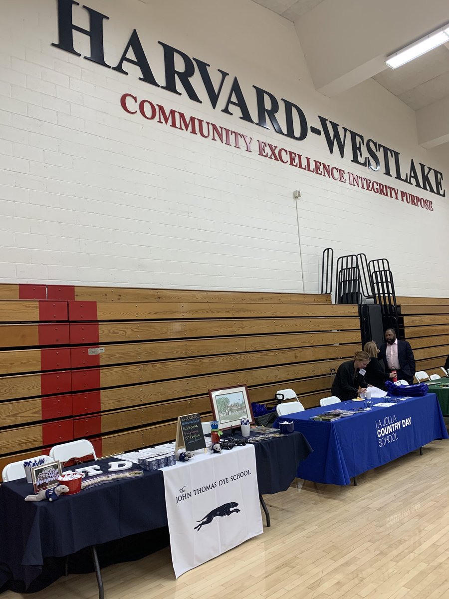 ⁦Glad to be representing ⁦<a href="/JTDschool/">John Thomas Dye</a>⁩ at Harvard-Westlake’s Diversity Recruiting Fair today! ⁦<a href="/HWSchool/">Harvard-Westlake</a>⁩
