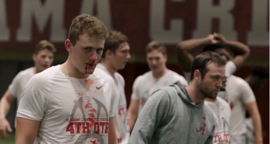 Mac_Hereford's tweet photo. This picture right here says who Mac Jones is. I have thrown with him for a long time, and seen him battle through tons of adversity. He’s going to lead this Bama team to a special season next year. Mac Jones is a Warrior... https://t.co/qtHhFxU6PF