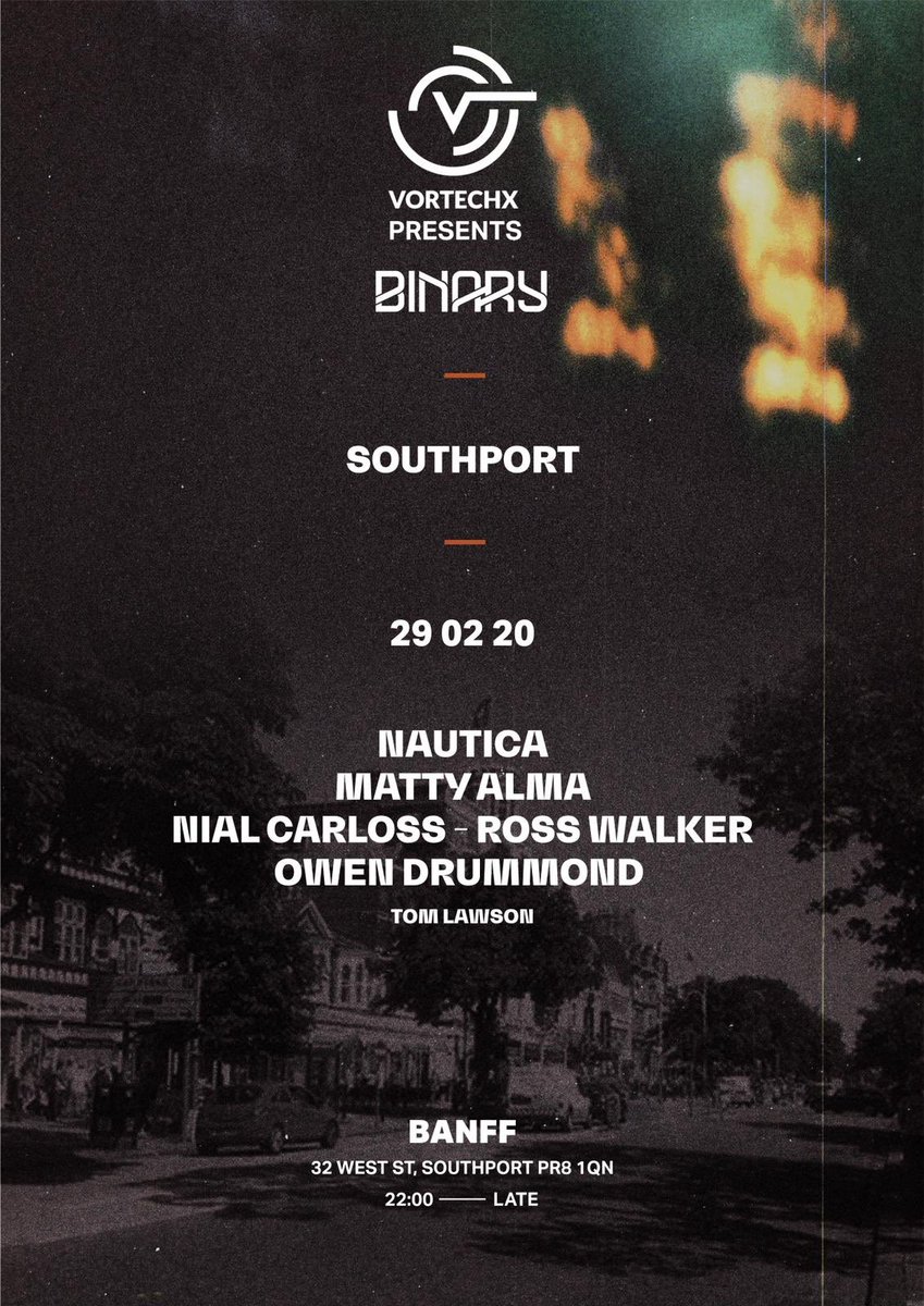 One week to go till we join forces with @binaryliverpool to present them on the first stop of their UK Tour <a href="/BanffSouthport/">BANFF SOUTHPORT</a> 🚨 Tickets on the door - £4 B4 11 More after | 10pm - Late | Tech house, Minimal and deep tech | See you in space 👾