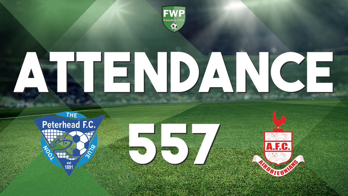 FWPPeterhead's tweet photo. ATTENDANCE: @FWPPeterhead v @FWPAirdrieonian - 557 https://t.co/CXvPz5J5Fa https://t.co/lWFJyR6eIY