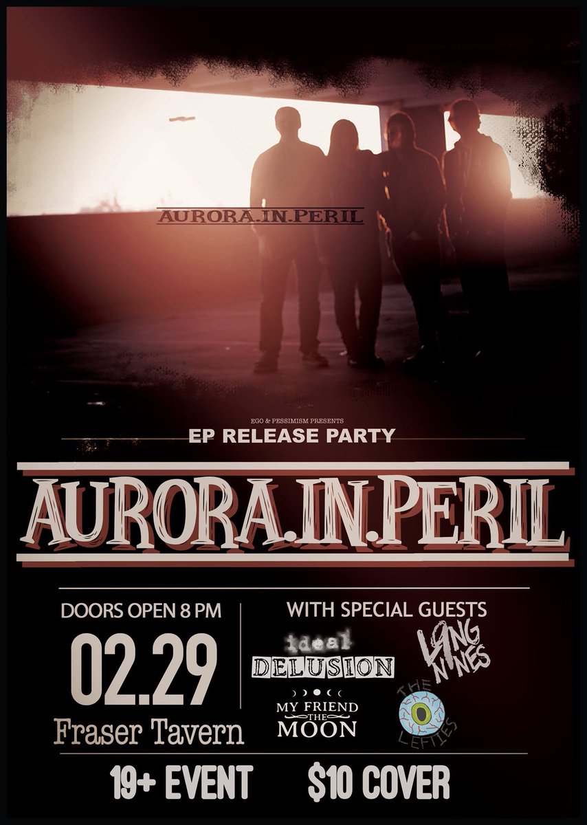 EgoPessimism's tweet photo. Only a week away!!! #northbay #newmusic #debutep @aurorainperil https://t.co/3jn1zRsAER
