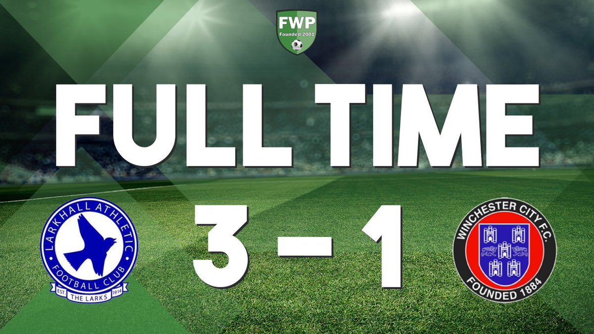 FWPWinchesterC's tweet photo. FULL-TIME: Larkhall Athletic 3-1 @FWPWinchesterC https://t.co/RhOAnmruK1 https://t.co/Hwsxxk2fDa