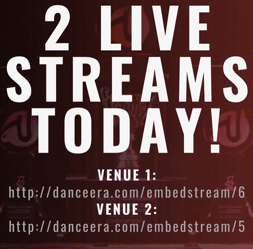 Check out @pctreasuresdanz today on danceera.com/embedstream/6 for their hip hop at 3:45pm! Good luck ladies!