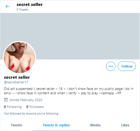 (Think we found it! Recognize her?) #OnBlast Underaged Scammer looks to have a new account - found it before she even POSTED!Account list:-  @sexxysinnner-  @secretseller17Please  #RT &  #REPORT to Twitter CSE:  https://help.twitter.com/forms/cse 