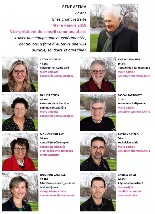 AuteriveAutreme's tweet photo. J-21 ! Nous sommes à 3 semaines du 1er tour

La Liste complète "Auterive Autrement, avec vous, pour vous", conduite par René Azéma

31 femmes et hommes prêts à s'engager pour ces 6 prochaines années.
Ensemble, transformons l'essai ! :)

#Auterive
#Electionsmunicipales https://t.co/Mg97T0vhDn
