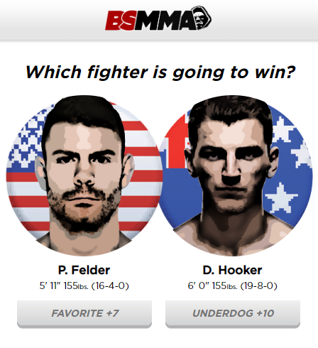 BigShotMMA's tweet photo. Early start for #UFCAuckland tonight to accommodate the boxing match, be sure to get yours picks in for Felder vs Hooker before 4:00PM EST @ https://t.co/ea3IQYRR2A https://t.co/RChZfwOYN5