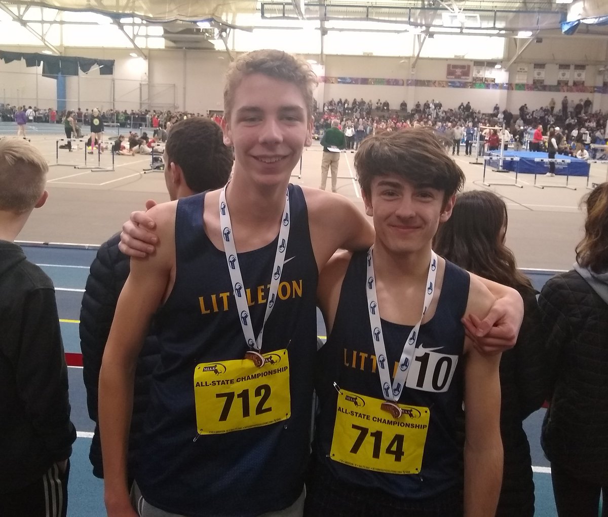 Congratulations to these 2 LHS Tigers for placing at the All-State Meet AND qualifying for the New England Championship Meet. They also  broke their own school records!!! Reeed Cherry 4th in the 600M with a 1:22.10 and Garret Rieden 6th in the 1K with a 2:35.22. <a href="/lps_athletics/">Mike Lynn</a>