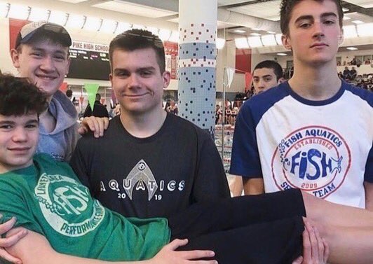 FISH_aquatics's tweet photo. Good luck to our Senior Boys as they compete in Sectional Finals today! #GOFISH #OneTeam https://t.co/PJWo8XwGRQ