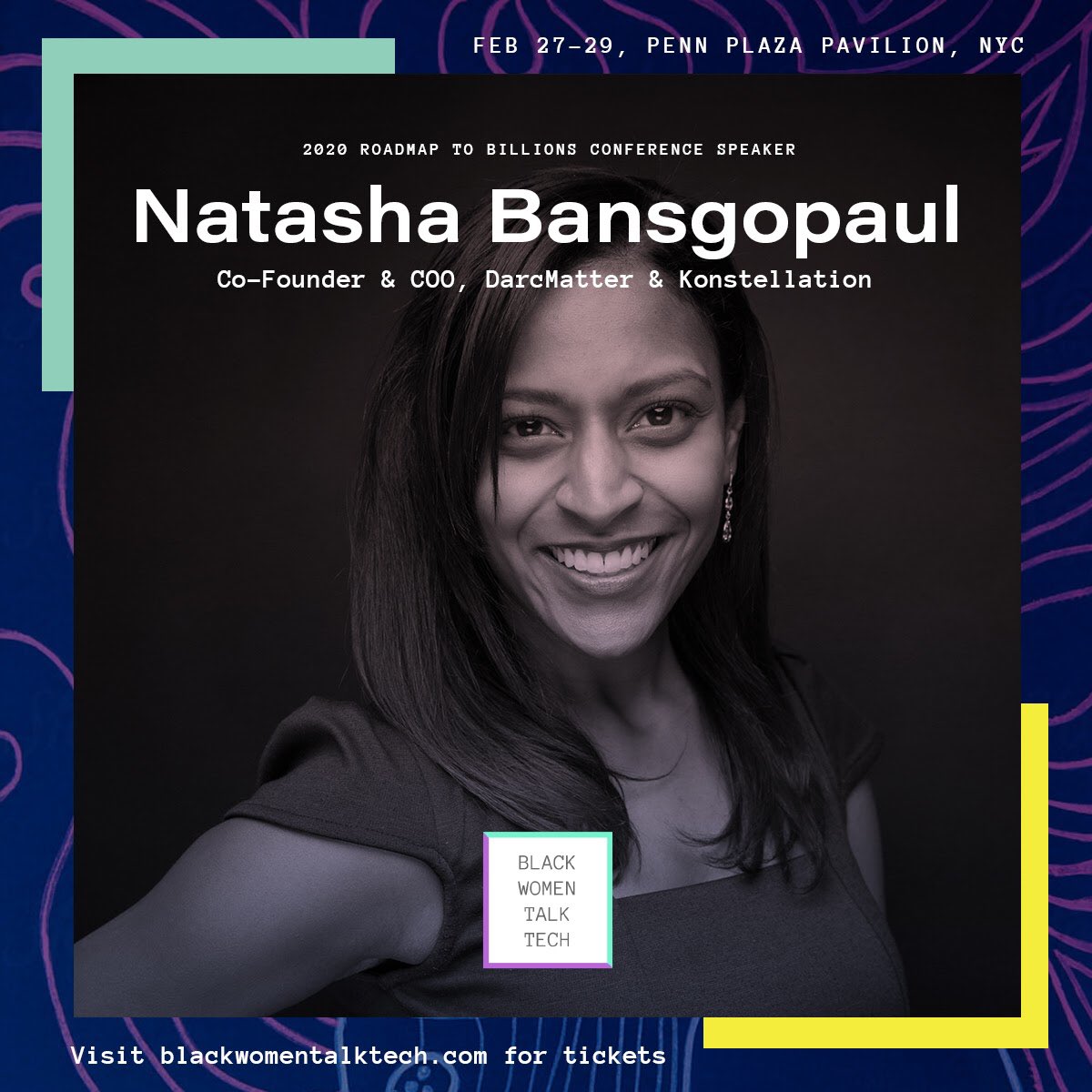 BWTalkTech's tweet photo. Meet COO and Co-Founder of @DarcMatterHQ, Natasha Bansgopaul. Natasha is an experienced marketing, strategy, and M&amp;A professional with over 10+ years of demonstrated leadership through key strategic roles at Fortune100 companies. Catch her speaking next week at #BWTTCON2020!! https://t.co/sTRagTRaGD