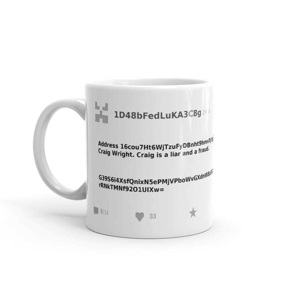 I'd like to introduce everyone to our first new coffee mug design since taking over the store. I think we're going to drop a bunch of new mugs over the next month or so. We all sit in front of screens chugging caffeine all day right? bitcoinshirt.co/shop/home-livi…