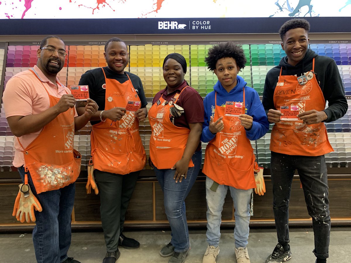 Wanted to shoutout associates Deven, Wilson, Daveon, and Eric for helping out on the Front End on a very busy Saturday afternoon. Thanks guys!!! @thehd0163 <a href="/derekfleming/">Derek Fleming</a> @Depot0163