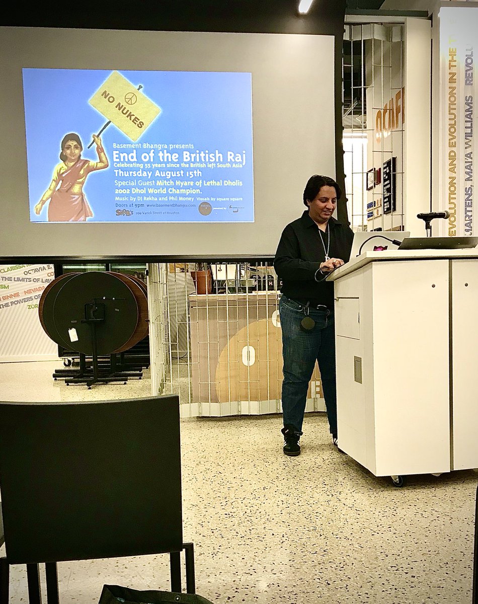 Great to hear the legendary and pioneering ⁦<a href="/djrekha/">djrekha.bsky.social</a>⁩ of ⁦<a href="/basementbhangra/">Basement Bhangra</a>⁩ at The New School